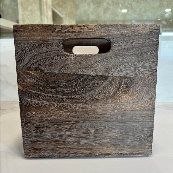 The Container Store Brentwood Storage Cube, Feathergrain, SMALL - Picture 5 of 6